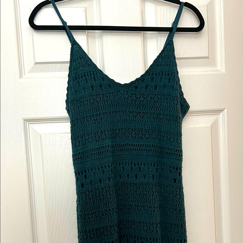 NEW teal lace/crochet dress